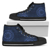 Navy Blue Mandalas High Top Shoes