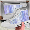 Blue & Pink Stripes High Top Shoes