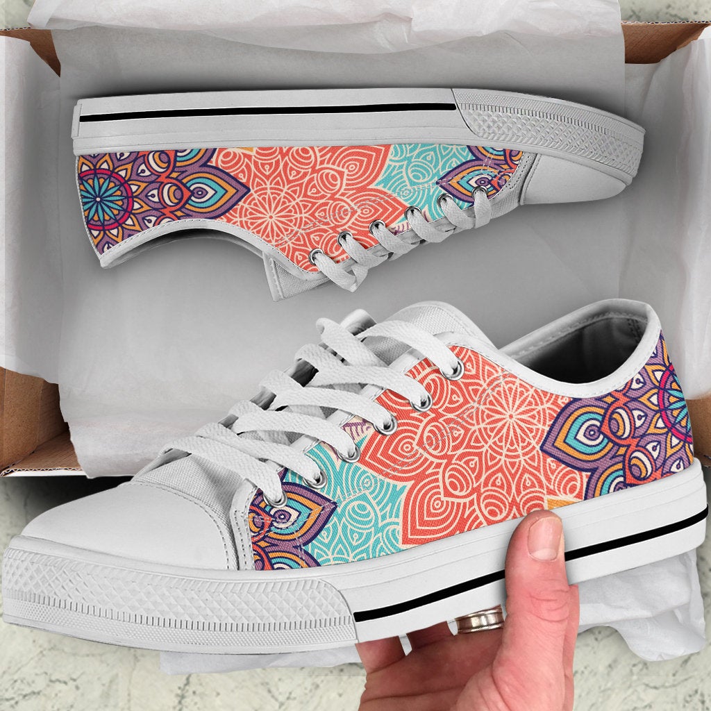 Colorful Floral Mandalas Shoes