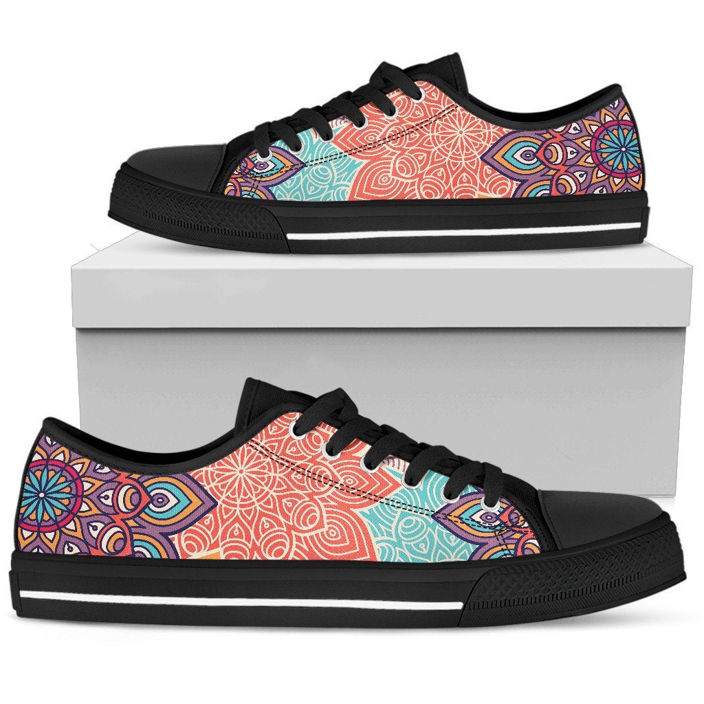 Colorful Floral Mandalas Shoes