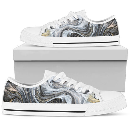 Gold Brown Marble Shoes