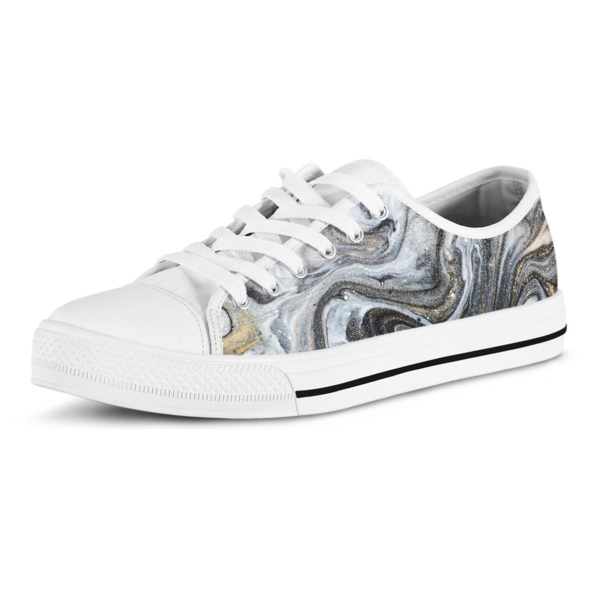 Gold Brown Marble Shoes