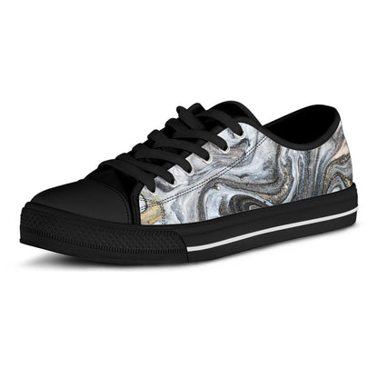 Gold Brown Marble Shoes