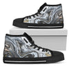 Gold Brown Marble High Top Shoes