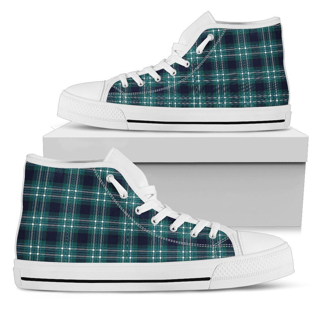 Green Plaid High Top Shoes