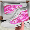 Pink Camouflage High Top Shoes