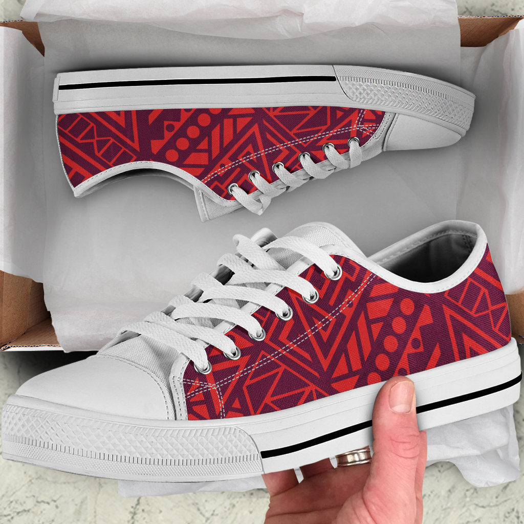 Red Tribal Polynesian Shoes