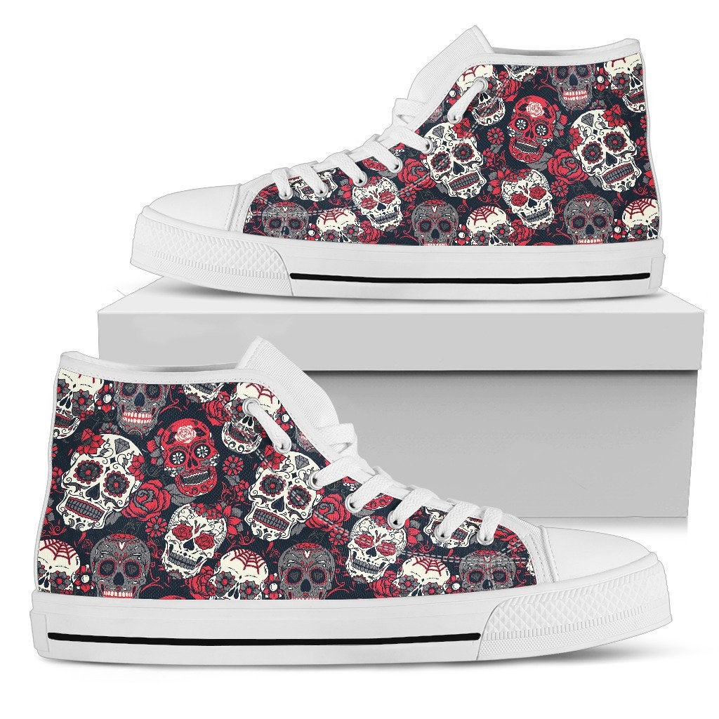 Sugar Skulls & Roses High Top Shoes