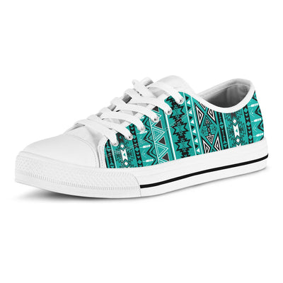 Light Green Teal Boho Aztec Shoes