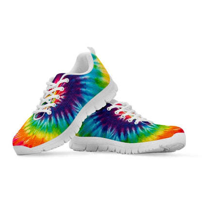 Colorful Tie Dye Print Spiral Sneakers