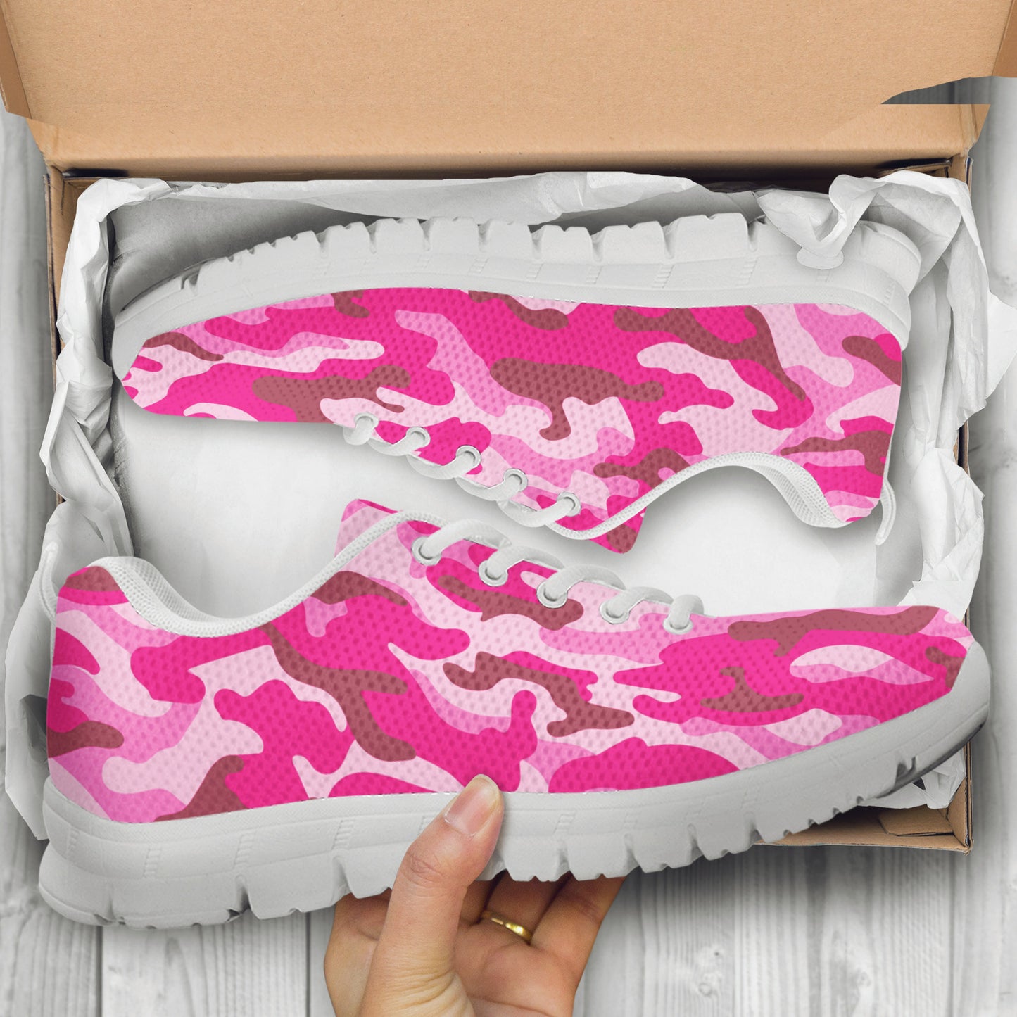 Pink Camouflage Sneakers