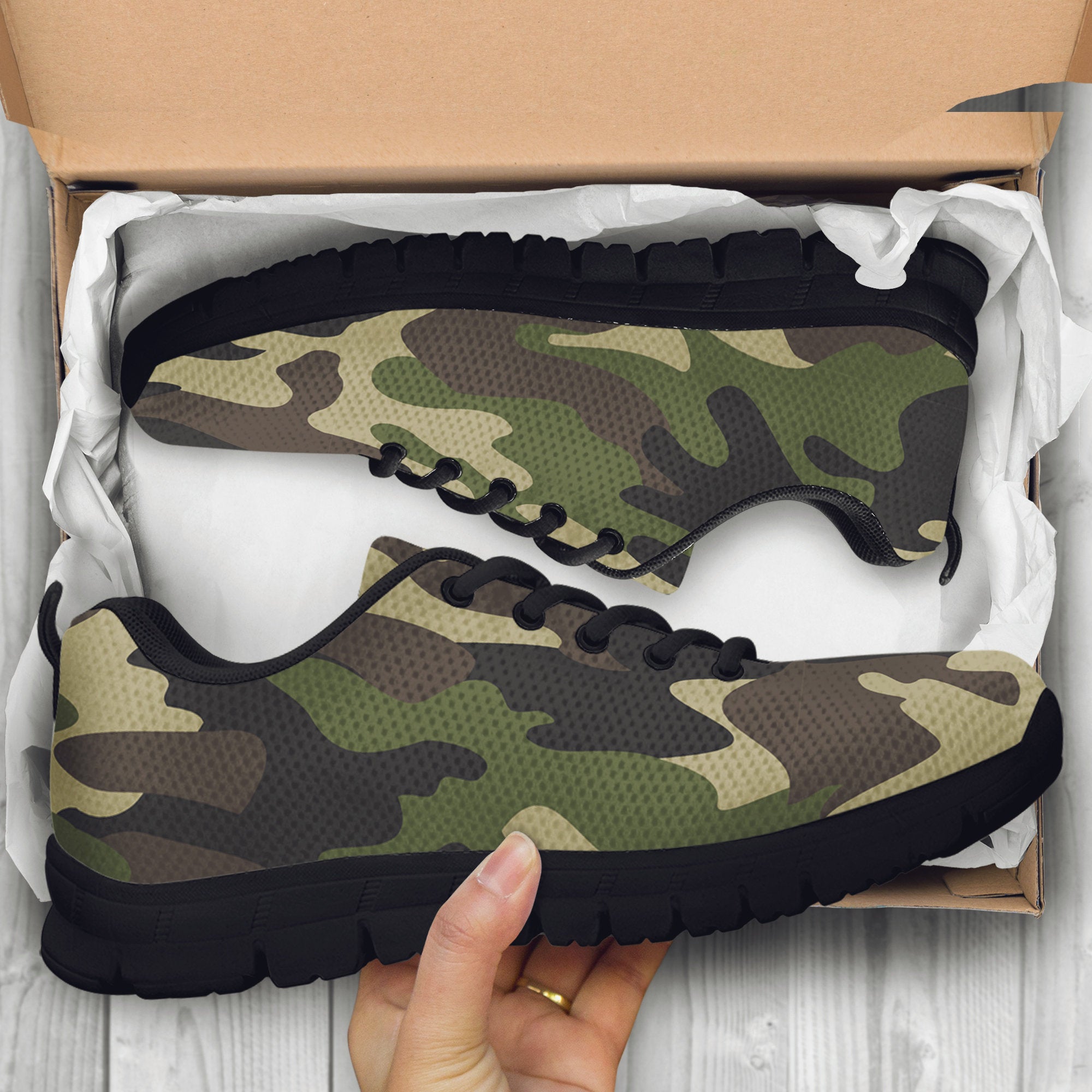 Army Green Camouflage Sneakers