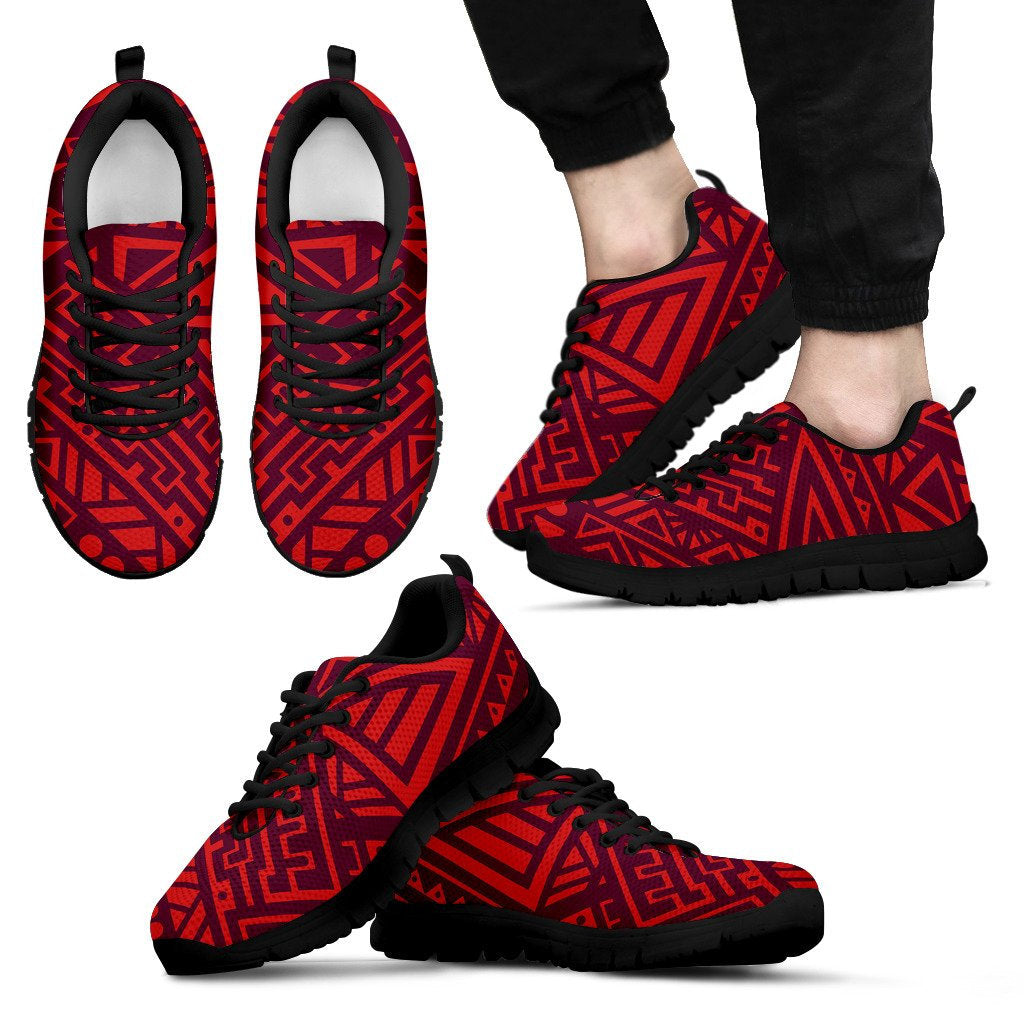 Red Tribal Polynesian Sneakers