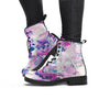 Pink & Ivory Abstract Floral Womens Boots