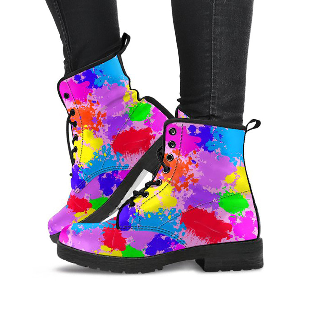 Colorful Abstract Art Womens Boots
