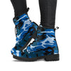 Blue Abstract Camouflage Womens Boots