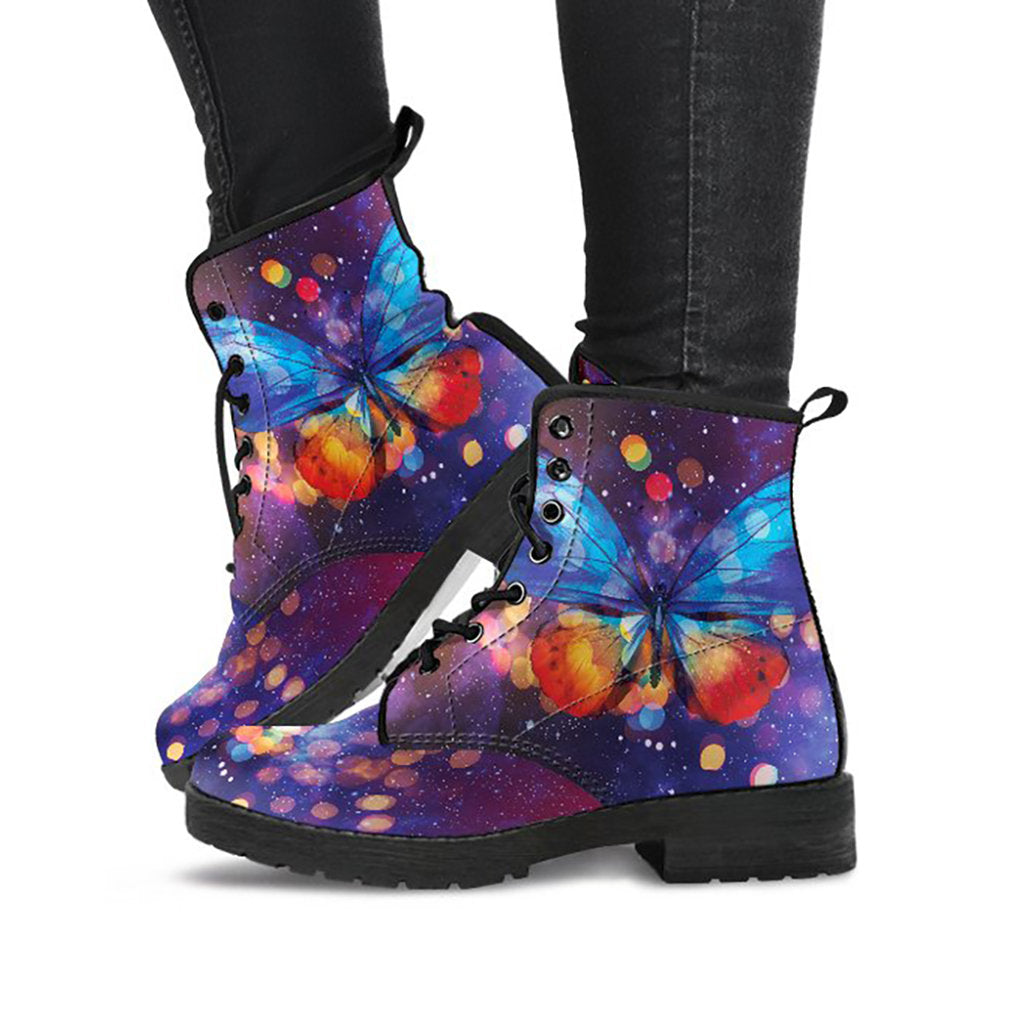 Colorful Butterfly Womens Boots