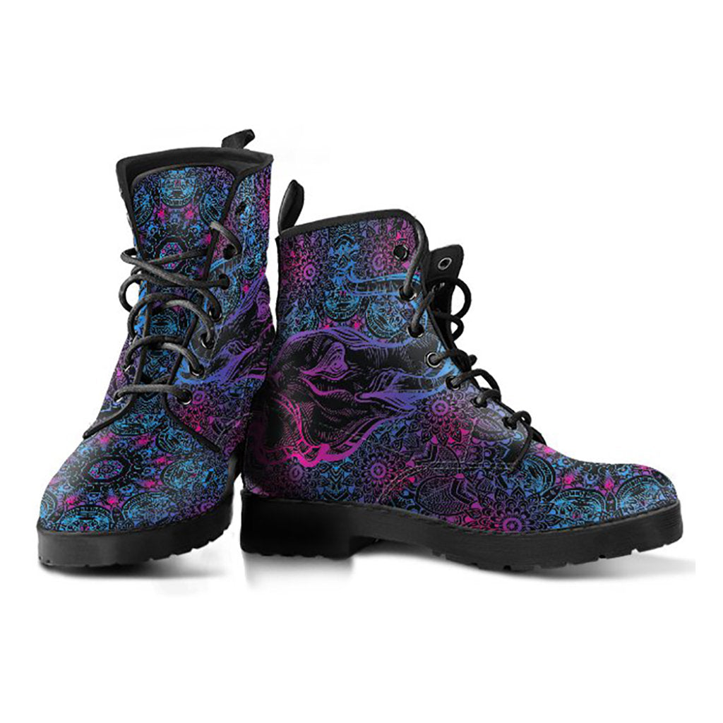 Purple Elephant Mandalas Womens Boots