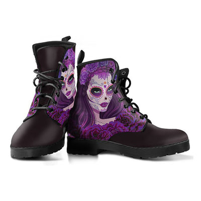 Purple Calavera Womens Boots