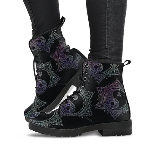 Yin Yang Mandalas Womens Boots