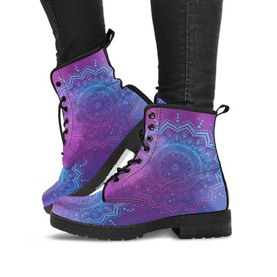 Pink & Purple Mandala Womens Boots
