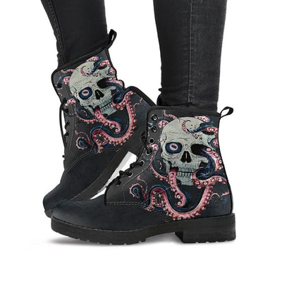 Octopus Skull Womens Boots