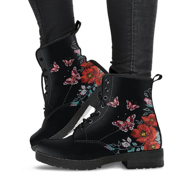 Butterflies & Flowers Womens Boots