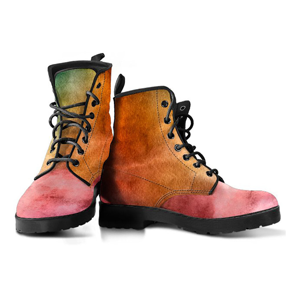 Colorful Grunge Abstract Womens Boots