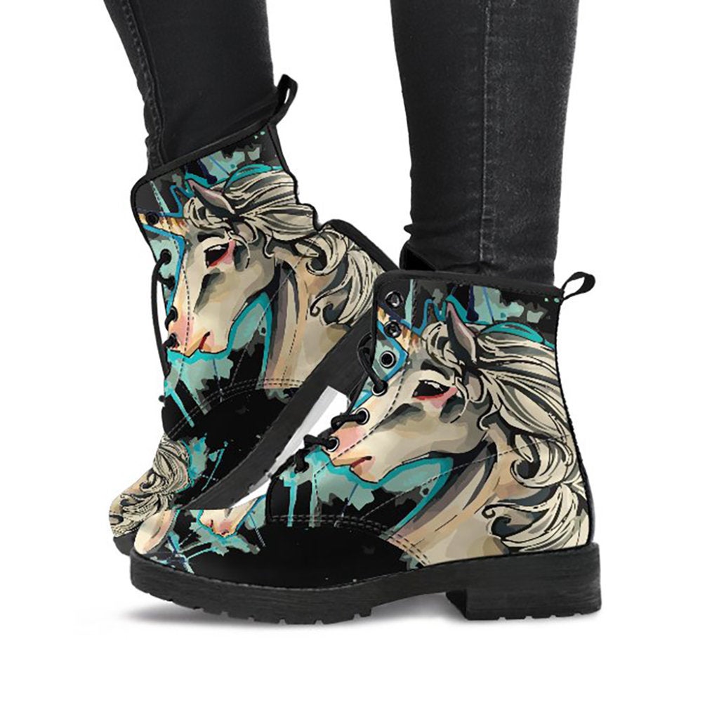 Beige Unicorn Womens Boots