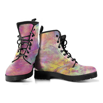 Colorful Pastel Abstract Womens Boots