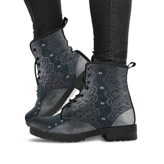 Dark Grey Decor Womens Boots