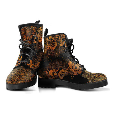Rusty Gold Paisley Decor Womens Boots