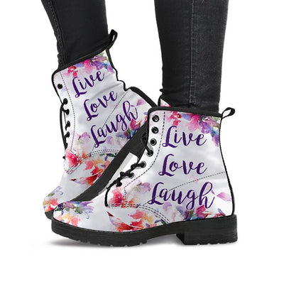 Live Love Laugh Abstract Floral Womens Boots