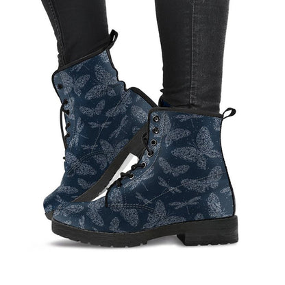 Dark Dragonflies & Butterflies Womens Boots