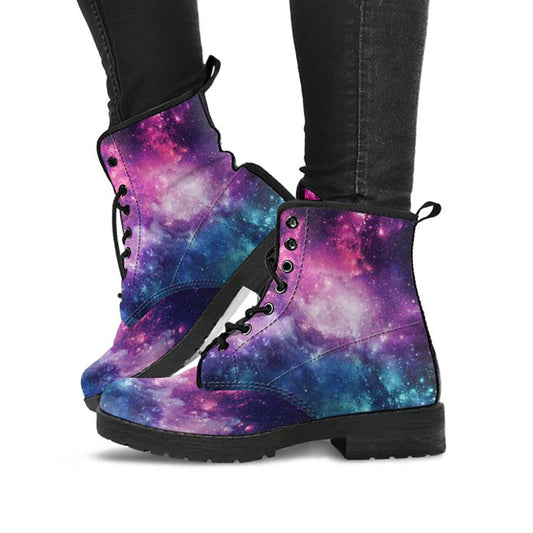 Purple Galaxy Universe Womens Boots