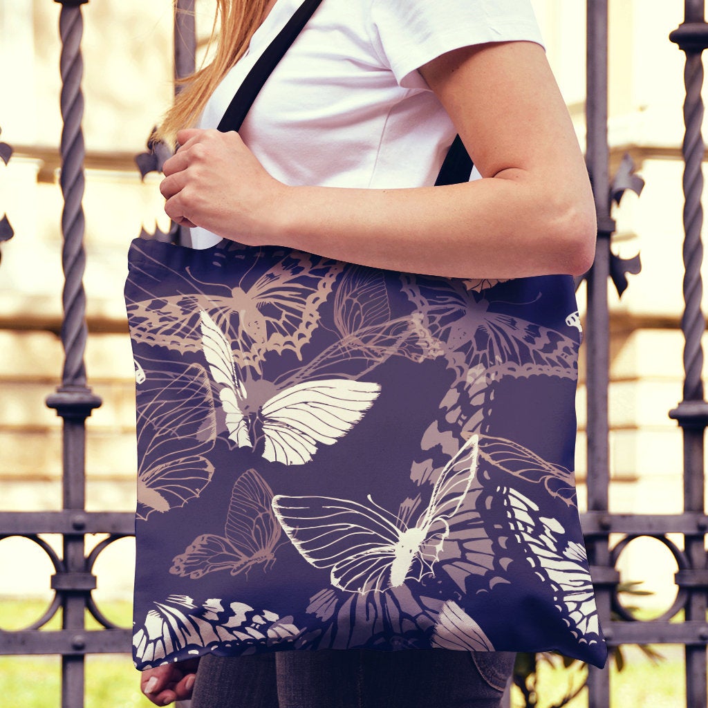 Abstract Butterflies Canvas Tote Bag
