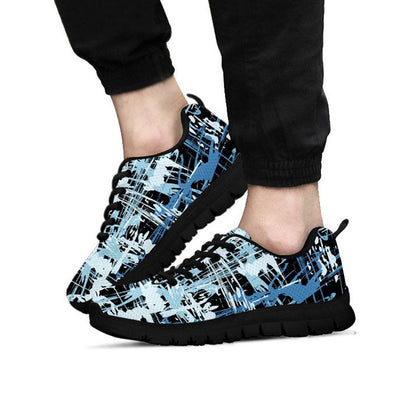 Blue Abstract Graffiti Sneakers