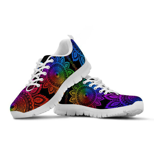Colorful Chakra Mandala Sneakers.