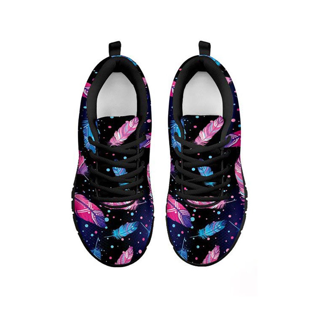 Pink & Purple Feathers Sneakers
