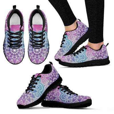 Purple Floral Mandalas Sneakers