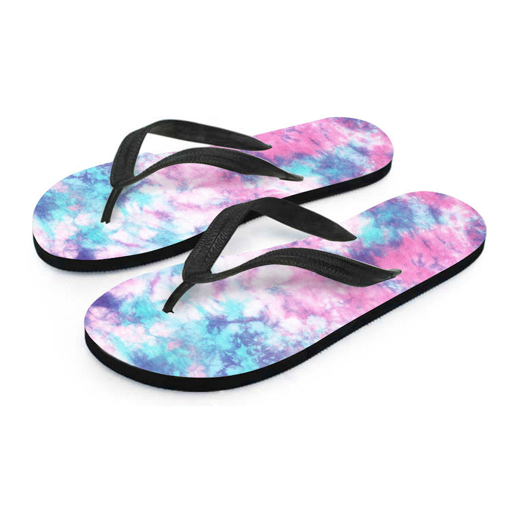 Blue & Pink Cotton Candy Flip Flops