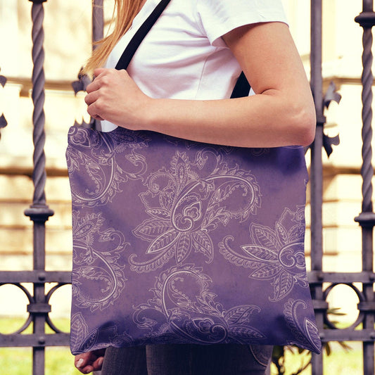 Blue Grey Decor Canvas Tote Bag