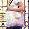 Blue & Pink Cotton Candy Canvas Tote Bag