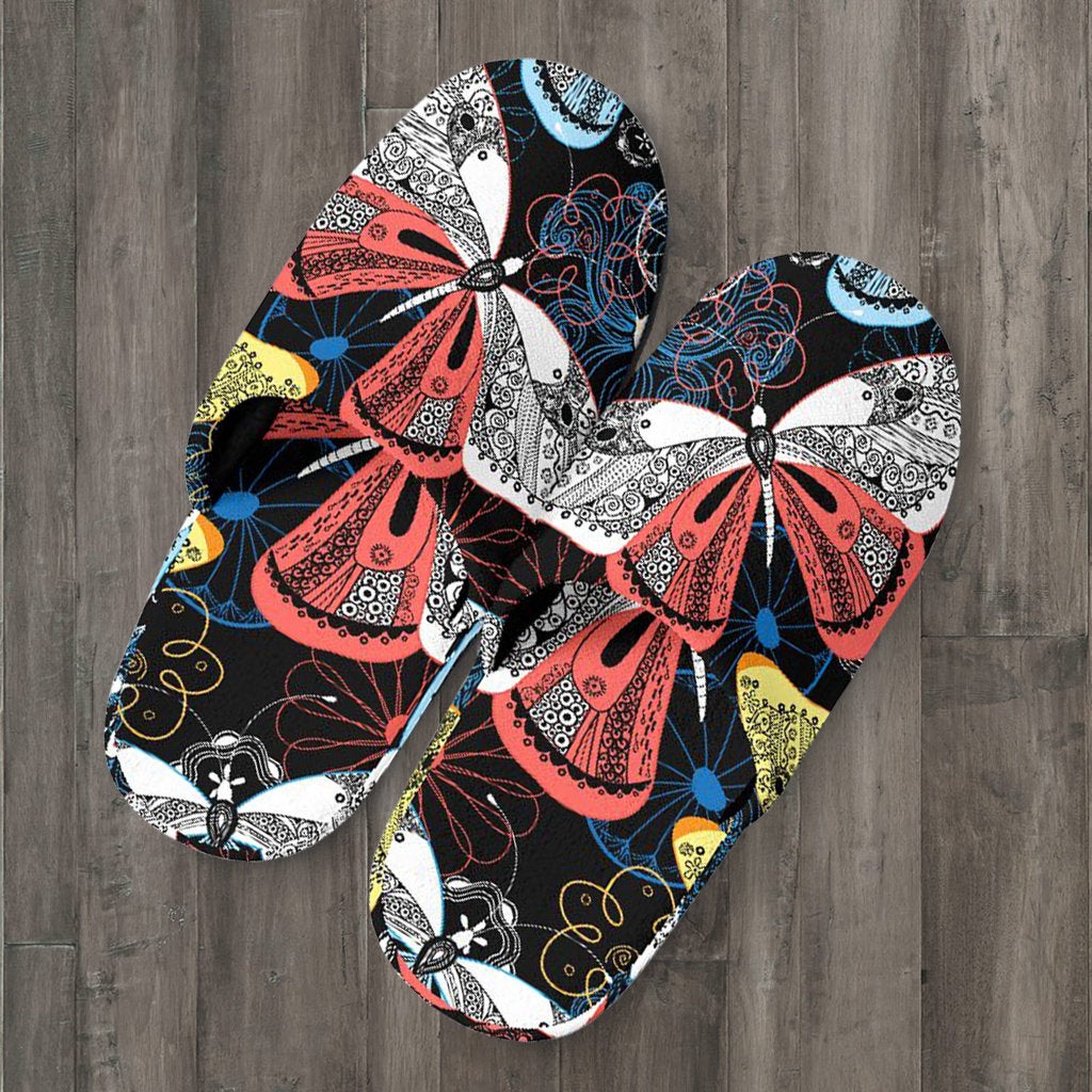 Colorful Butterflies Decor Slippers
