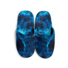 Blue Tie Dye Grunge Slippers