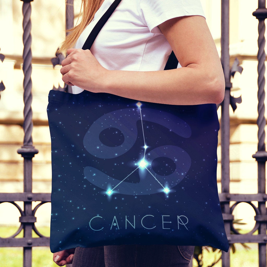 Cancer Zodiac Canvas Tote Bag