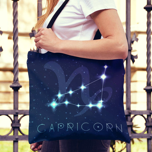 Capricorn Zodiac Canvas Tote Bag