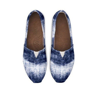 Denim Blue Abstract Casual Shoes