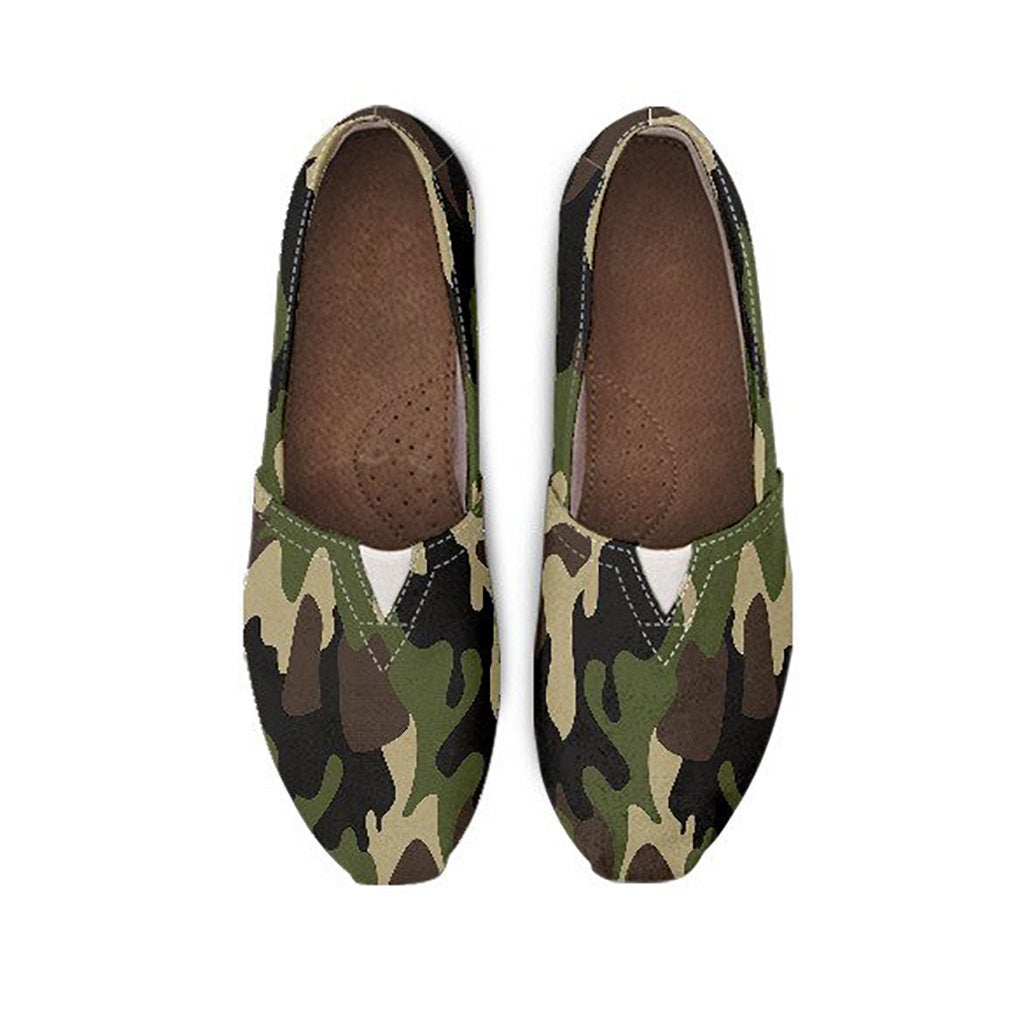 Army Green Camouflage Casual Shoes