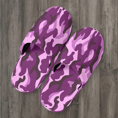 Purple Camouflage Slippers